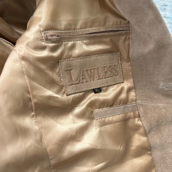 Lawless Tan Suede Leather Blazer Jacket Size XL‎ - Picture 9 of 17